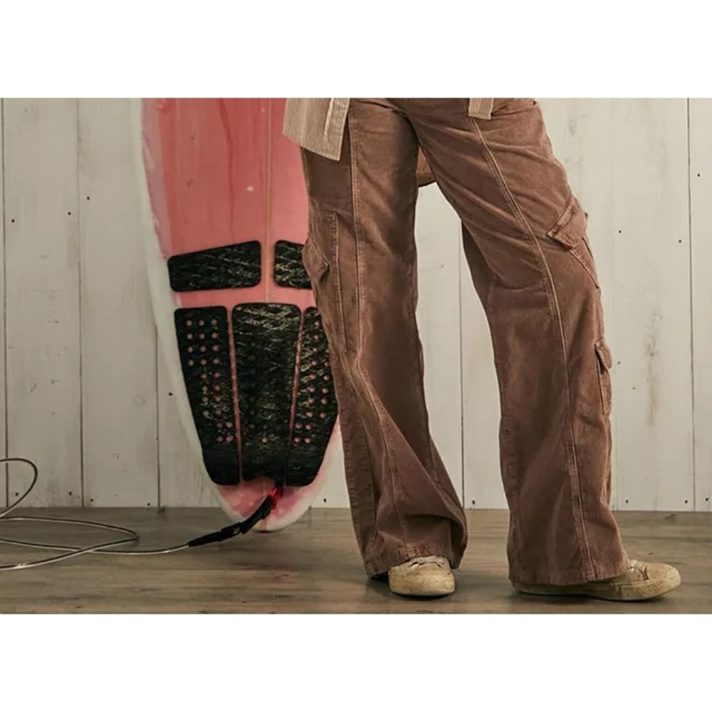 Urban outfitters baggy corduroy low rise brown cargo pants